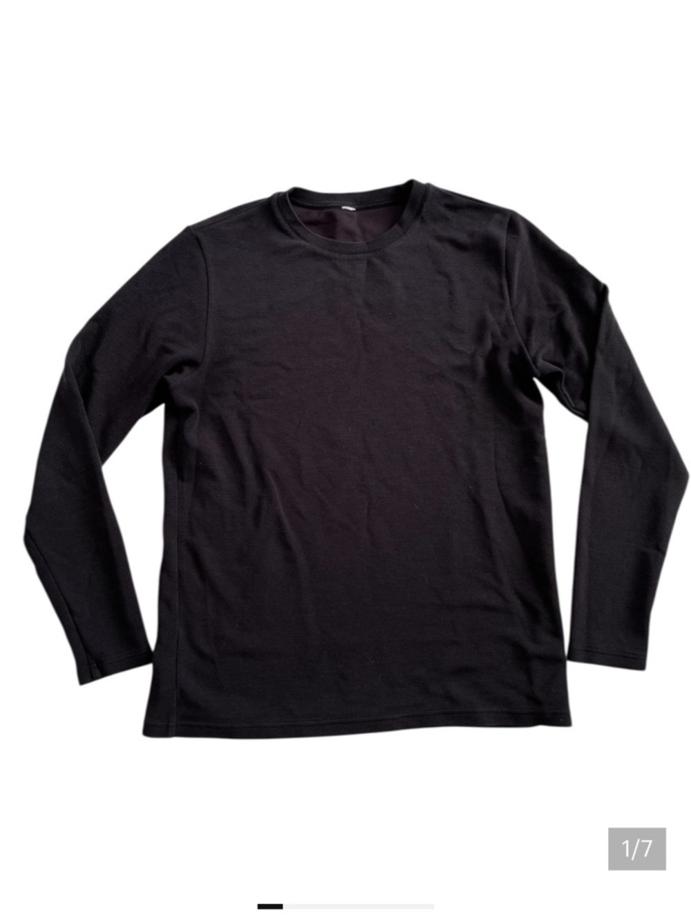 ALO Yoga Men's Black Long Sleeve Crewneck Top